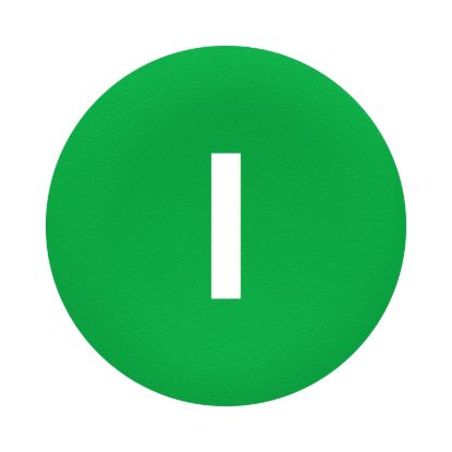 Picture of Cap for multiple-headed push button, Harmony XB4, wireless, plastic, green, 22mm, white marked I