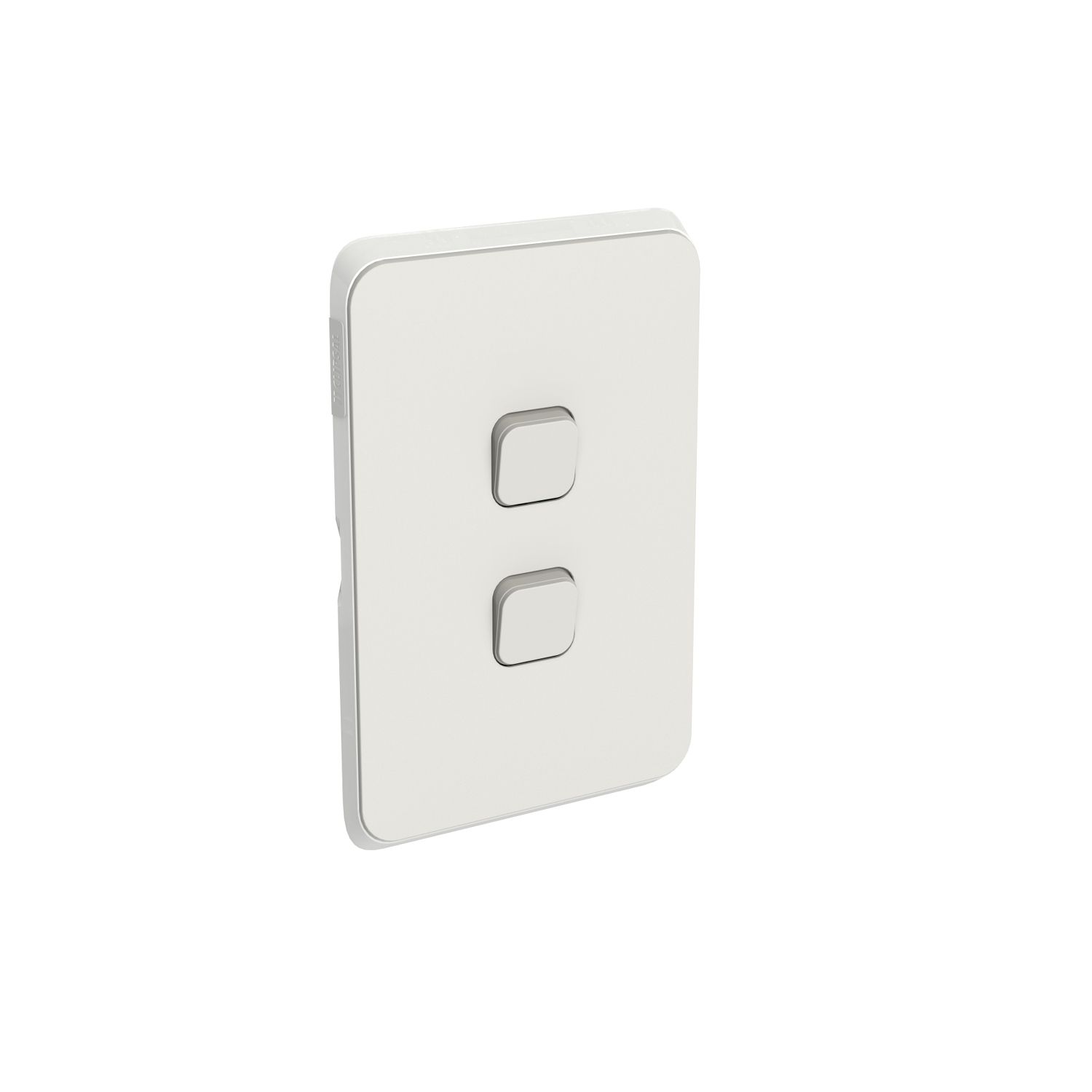 Picture of Flush Switch, Clipsal Iconic, Vertical Mount, 2 Gang, 250V, 10AX, LED