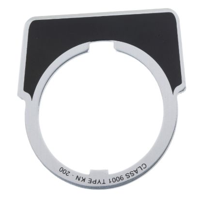 Picture of Harmony 9001K, Harmony 9001SK, legend, 30mm, aluminium, black with silver letters, 40x43mm, marking TEST