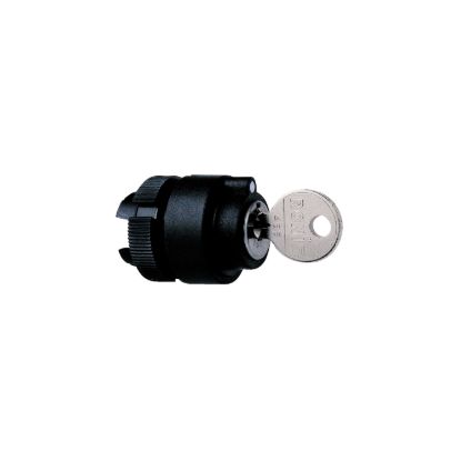 Picture of selector switch head keylock - 3 positions - Ø 22 - black
