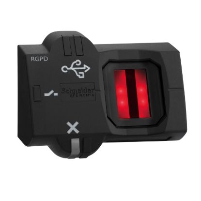 Picture of Biometric switch bistable RGPD, Harmony XB5S, plastic, 22mm, USB, connection by M12 connector, 24V AC DC