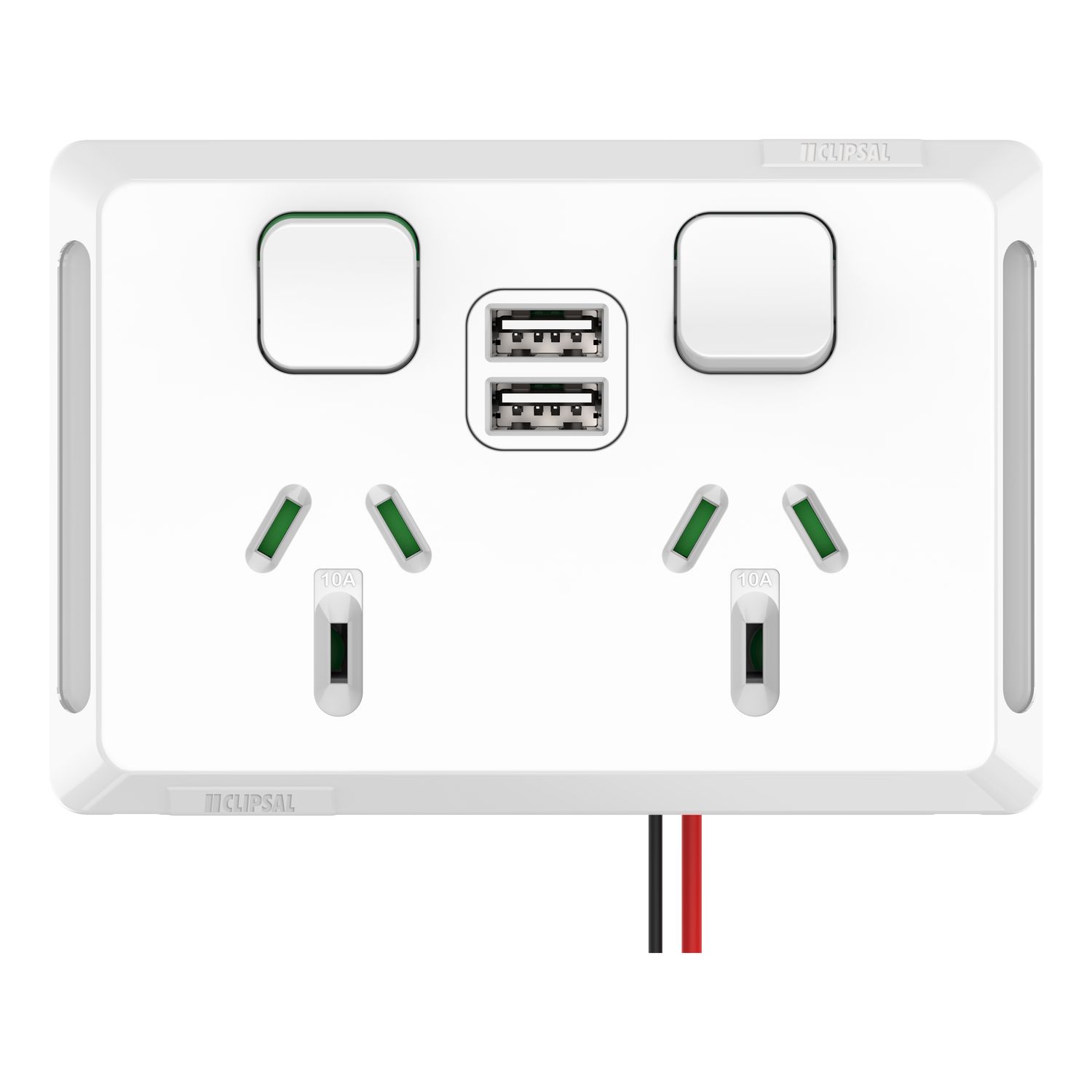 Picture of Twin Power Point, Pro Series, Horizontal Mount,1Ex2USBCHRG, Type A+A, 10A, 250V