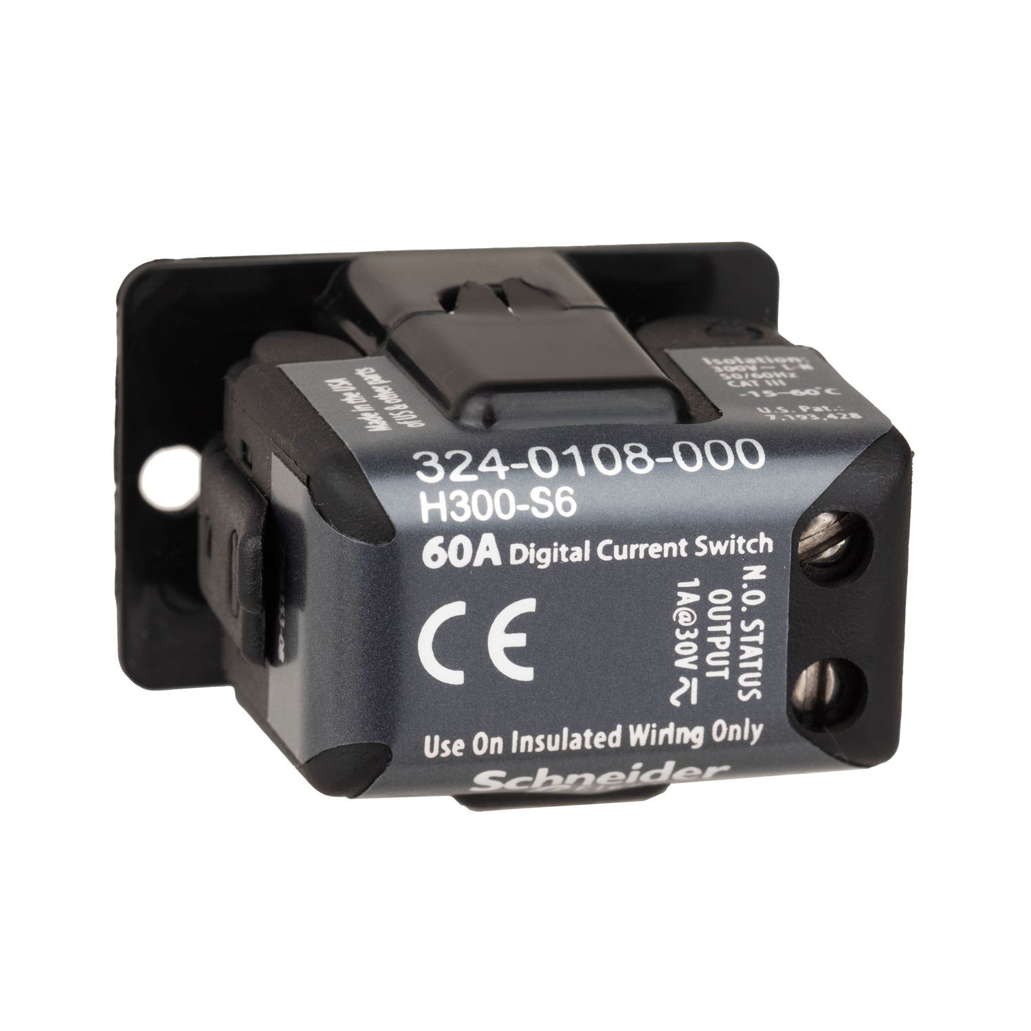 Picture of Current Switches, Split Core, 0.15-60 A Continuous, N.O. 1 A at 30 VAC/VDC, Set-point Fixed at 0.15 A or less