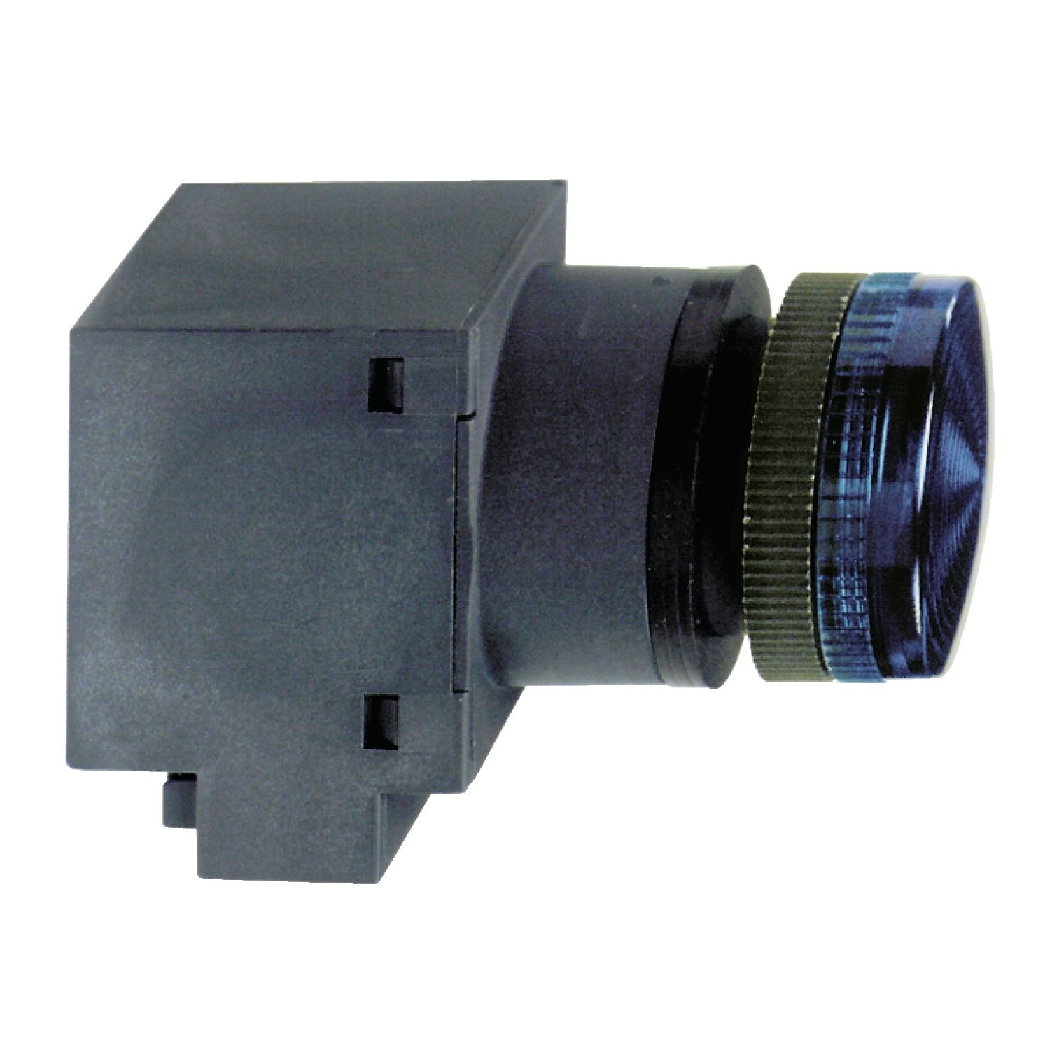 Picture of round pilot light Ø 22 - IP 40 - blue - bulb BA 9s - 120 V - lugs