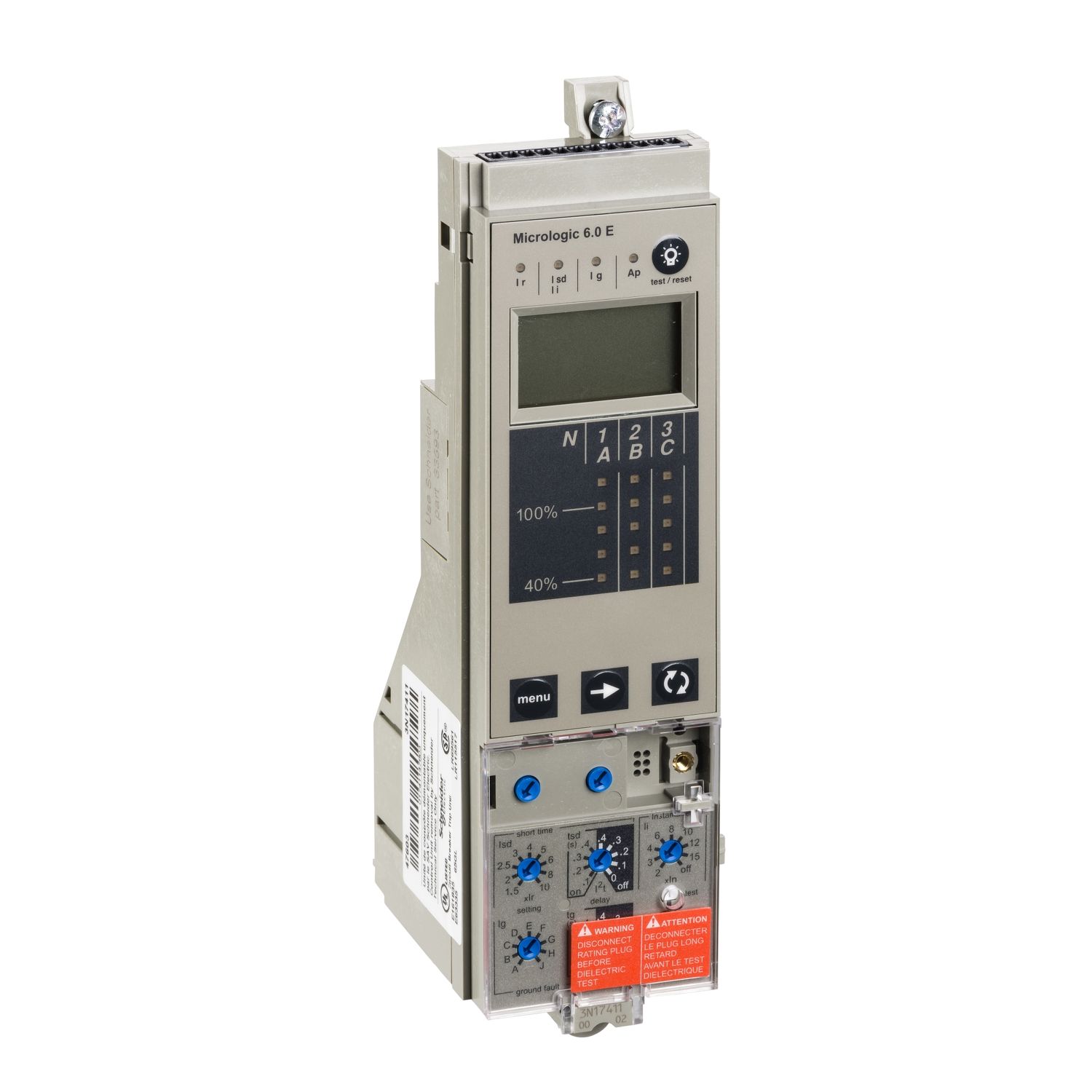 Picture of Protection components, MasterPact NW, MasterPact NT, frame, spare part, MicroLogic 6.0 E, selective and earth fault protections LSIG