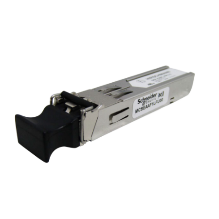 Picture of fiber optic adaptor, Modicon Networking, SFP module, for Ethernet switch, 100 BASE-SX, multimode