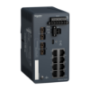 Picture of network switch, Modicon Networking, managed, 8 ports for copper with 2 ports for fiber optic, singlemode