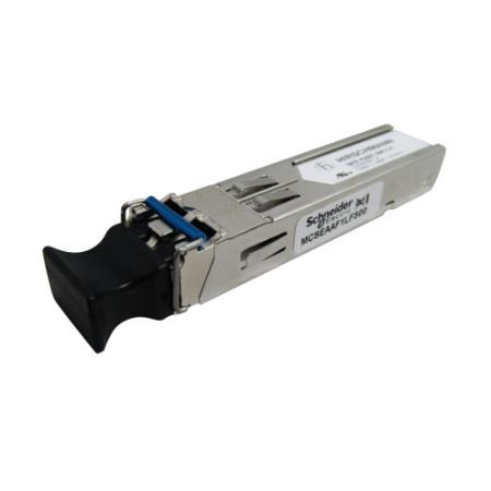 Picture of fiber optic adaptor, Modicon Networking, SFP module, for Ethernet switch, 100 BASE-SX, single mode