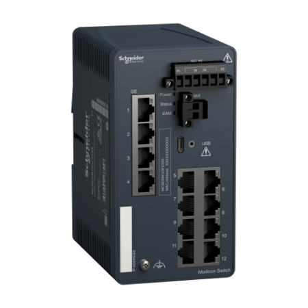Picture of Modicon Managed Switch - 8 ports for copper + 4 Gigabit ports for copper