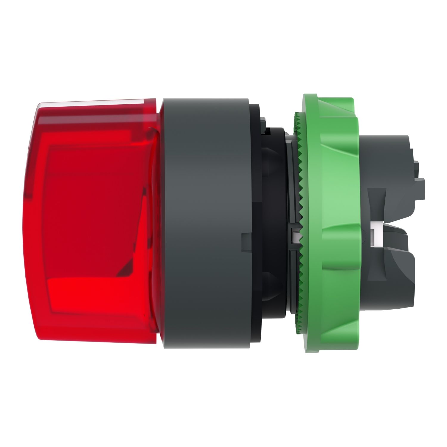 Picture of Head for illuminated selector switch, Harmony XB5, universal LED,  red handle, 22mm, 3 positions, stay put