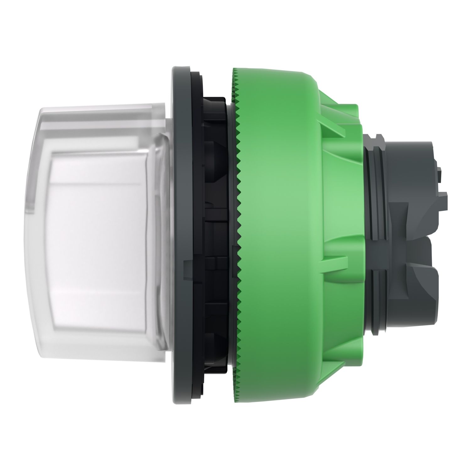 Picture of Head for illuminated selector switch, Harmony XB5, plastic, white handle, universal LED, 3 positions, left to center