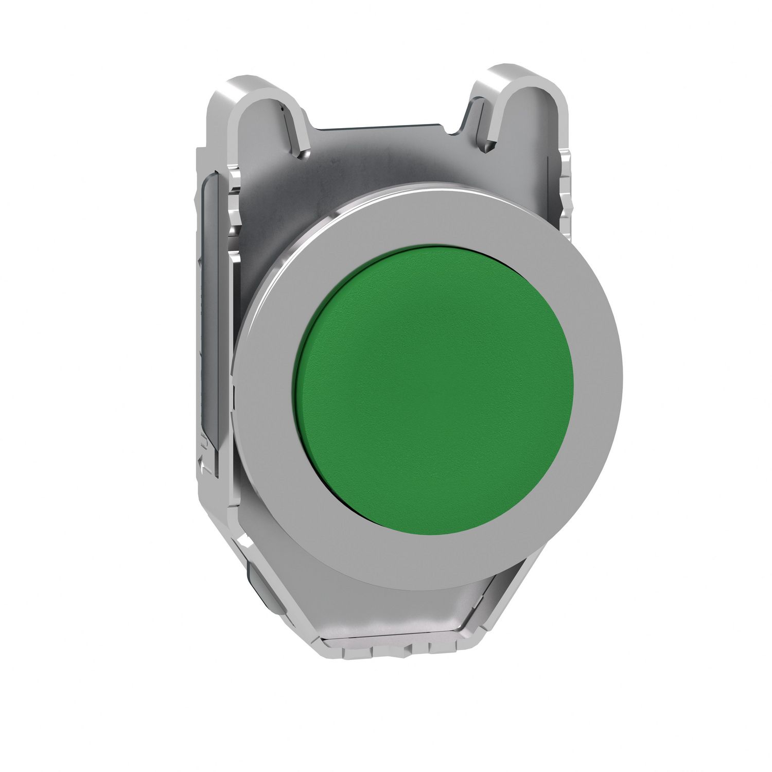 Picture of Head for non illuminated push button, Harmony XB4, flush mounted green projecting pushbutton