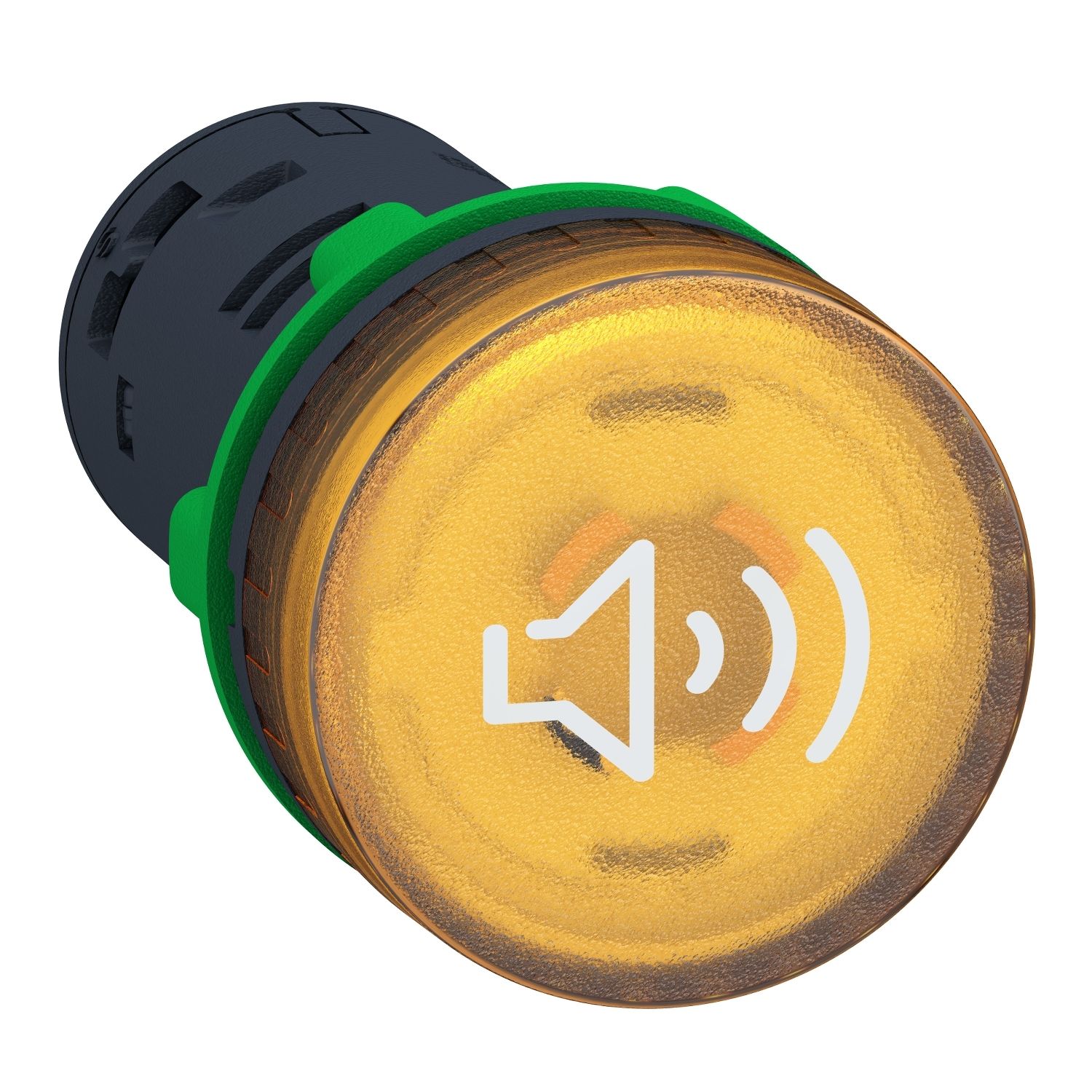 Picture of Annunciator, Harmony XB5, Illuminated buzzer, plastic, yellow, 22mm, continuous or intermittent tone, 230…240V AC