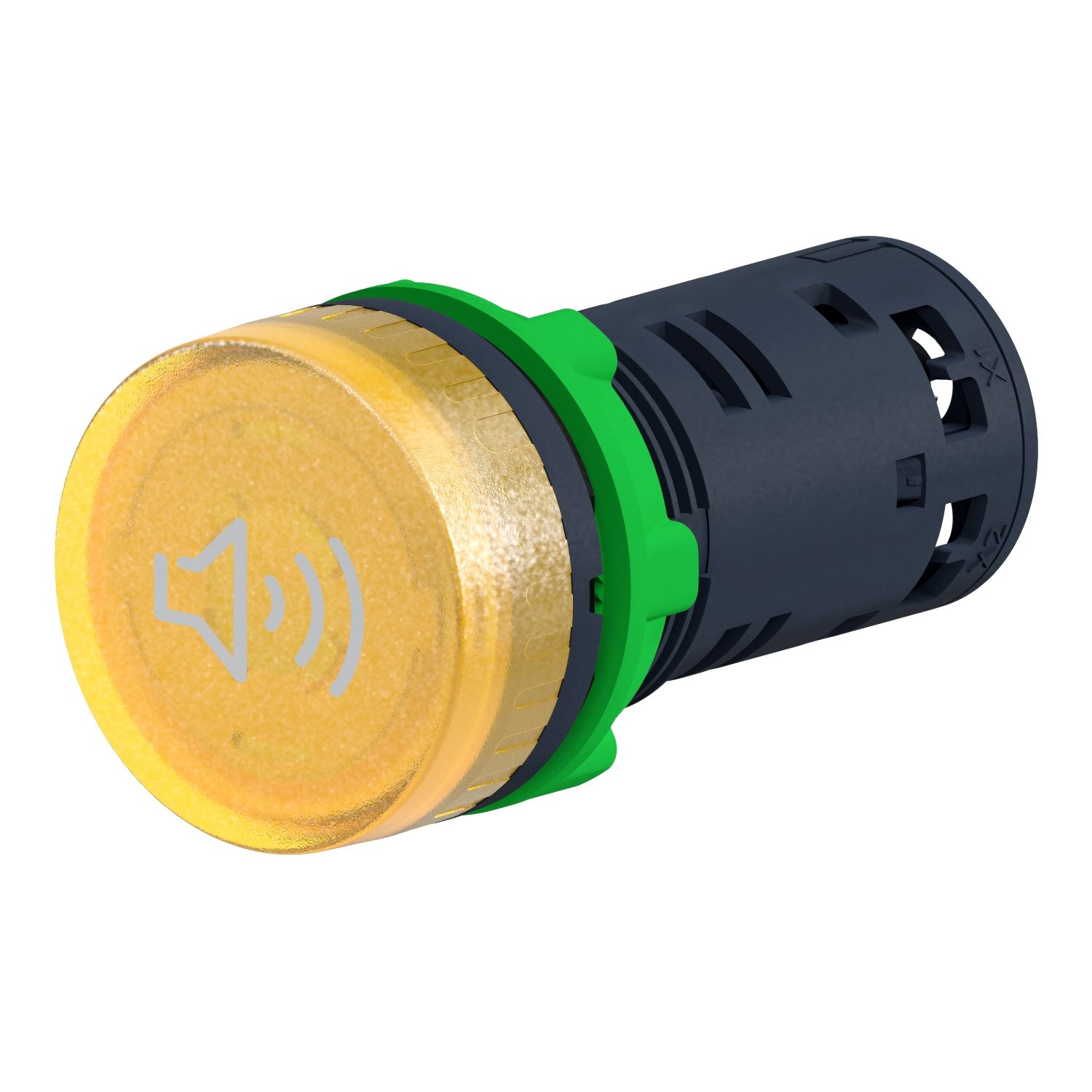 Picture of Annunciator, Harmony XB5, Illuminated buzzer, plastic, yellow, 22mm, continuous or intermittent tone, 230…240V AC