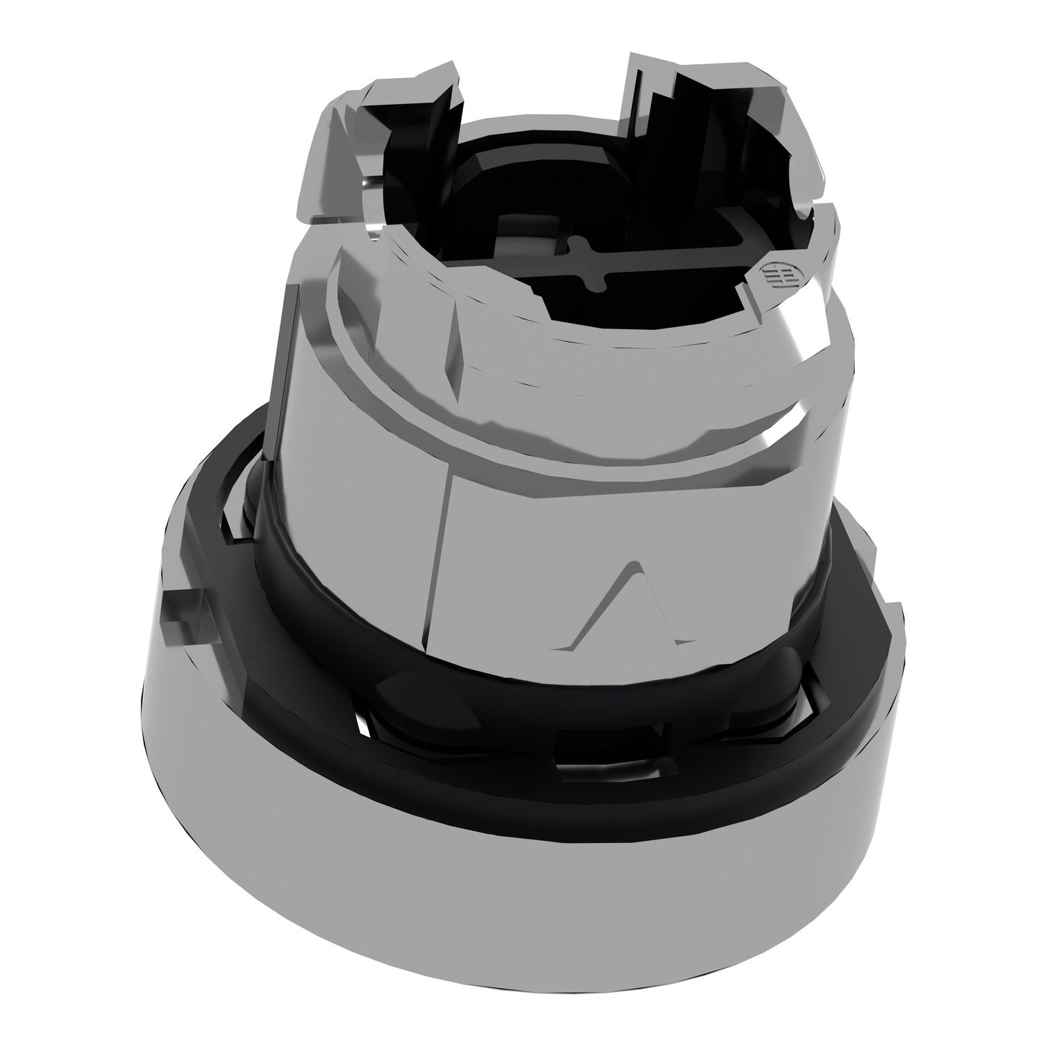 Picture of Push button head, Harmony XB4, metal, flush, red, 22mm, spring return, marked STOP
