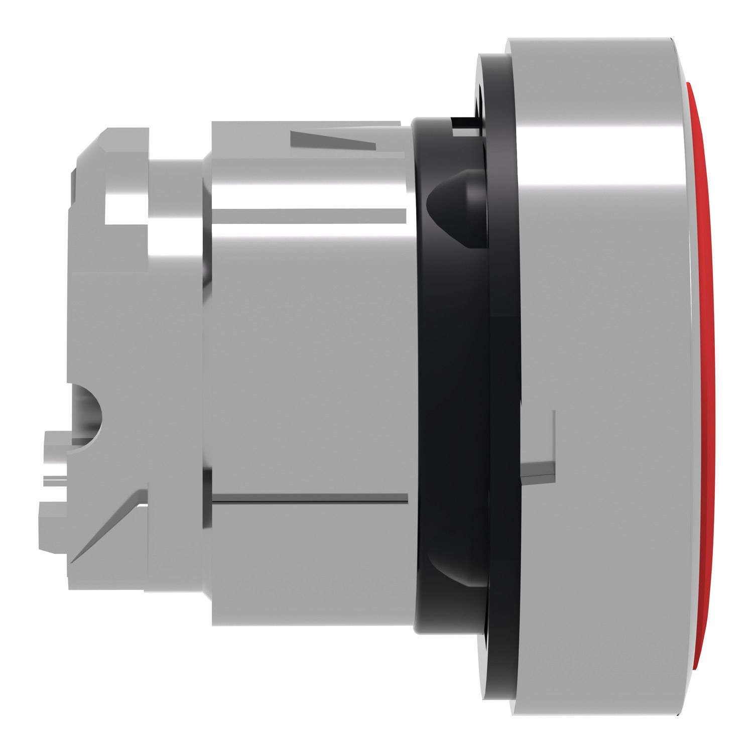 Picture of Push button head, Harmony XB4, metal, flush, red, 22mm, spring return, marked STOP