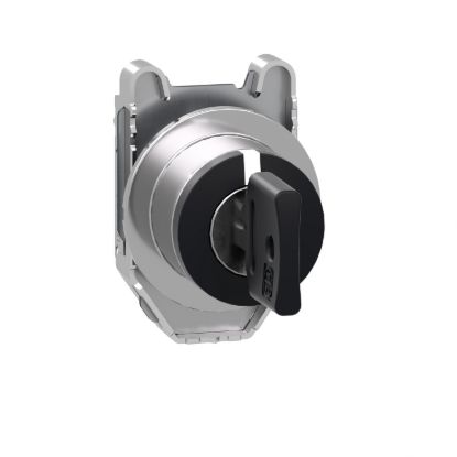 Picture of Head for key selector switch, Harmony XB4, black key, flush, 30mm, 3 positions, center key withdrawal, key 455