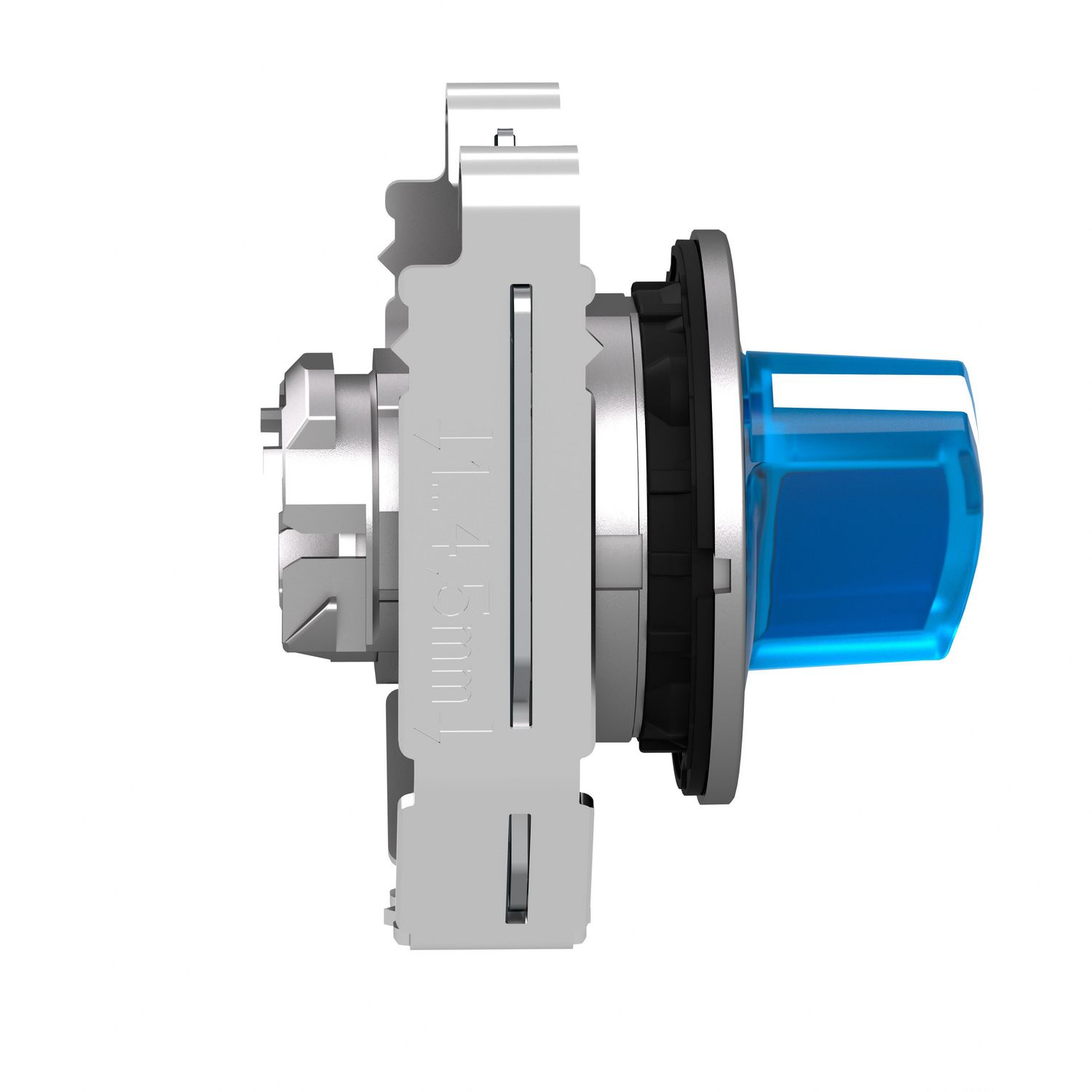 Picture of Head for illuminated selector switch, Harmony XB4, metal, blue handle, 30mm, universal LED, 2 positions, stay put
