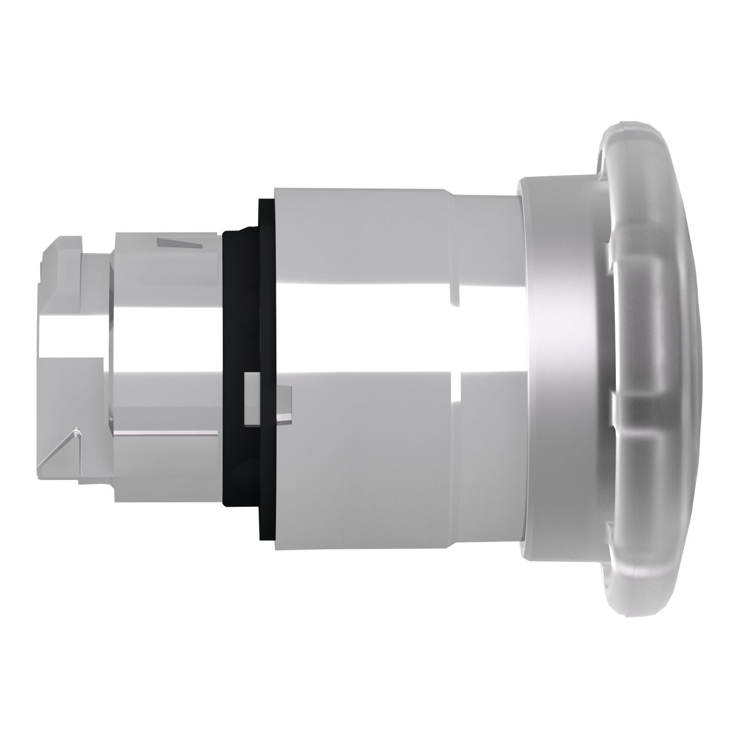 Picture of Head for illuminated push button, Harmony XB4, metal, white mushroom 40mm, 22mm, universal LED, spring return