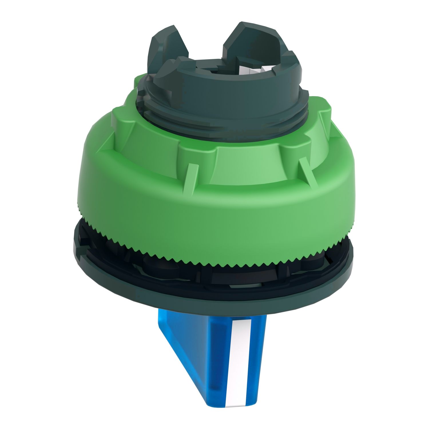 Picture of Head for illuminated selector switch, Harmony XB5, plastic, blue handle, universal LED, 3 positions, right to center