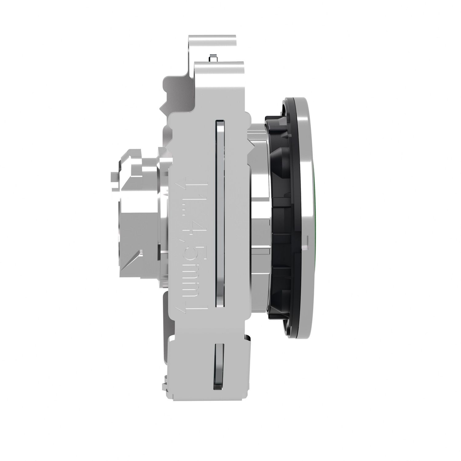 Picture of Flush mounted push button head, Harmony XB4, metal, green, 30mm, spring return, unmarked