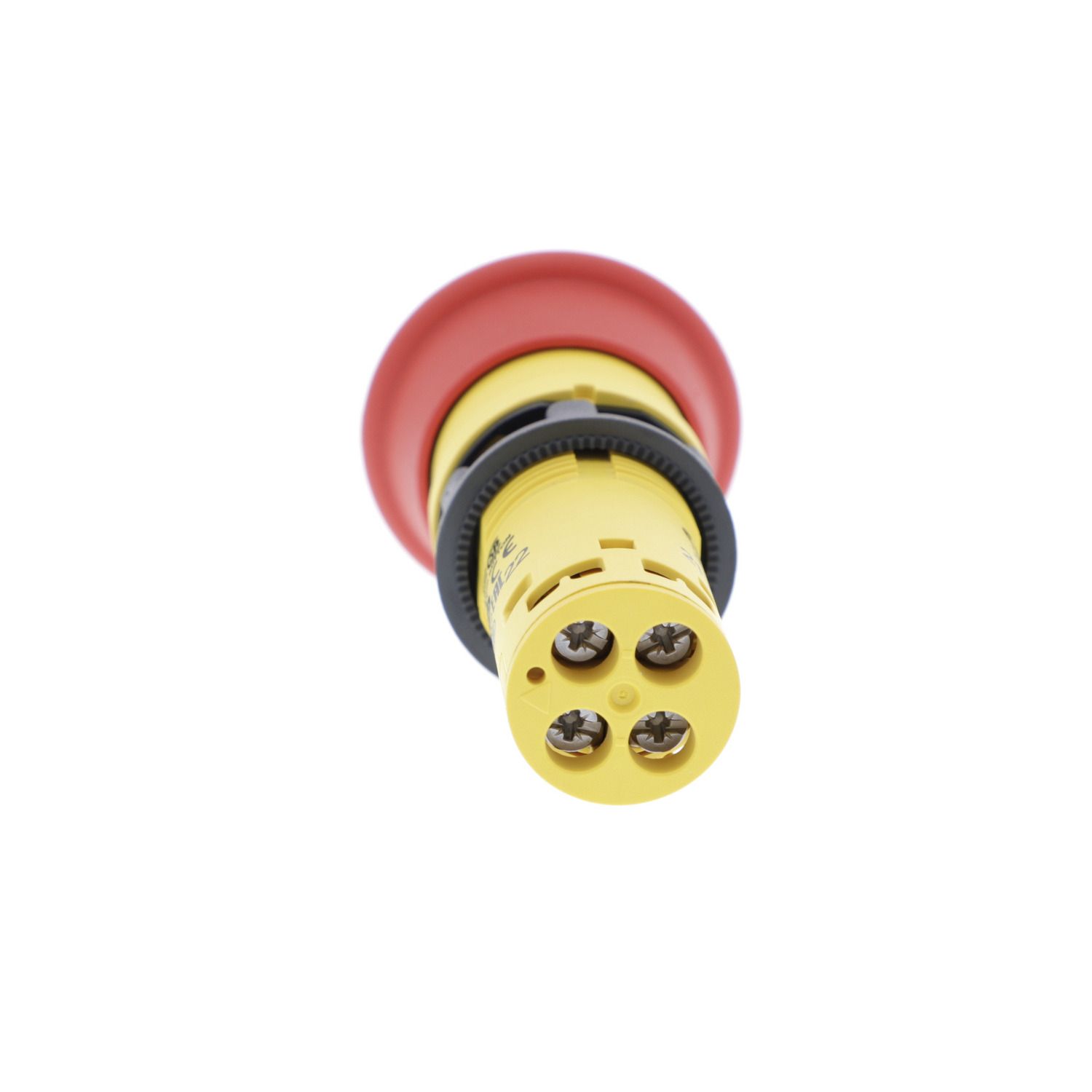 Picture of Monolithic emergency stop, Harmony XB7, plastic, red mushroom 40mm, 22mm, latching push pull, 1NO+1NC