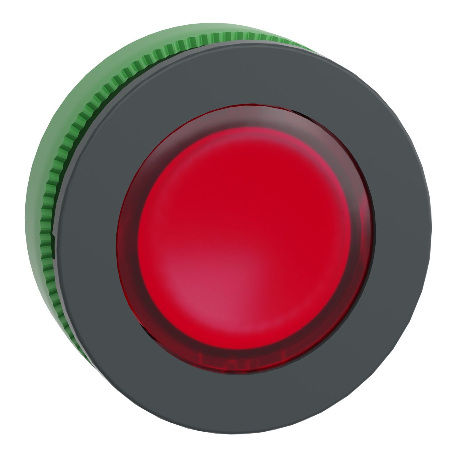 Picture of Head for illuminated push button, Harmony XB5, antimicrobial, plastic, red flush mounted, 30mm, universal LED,