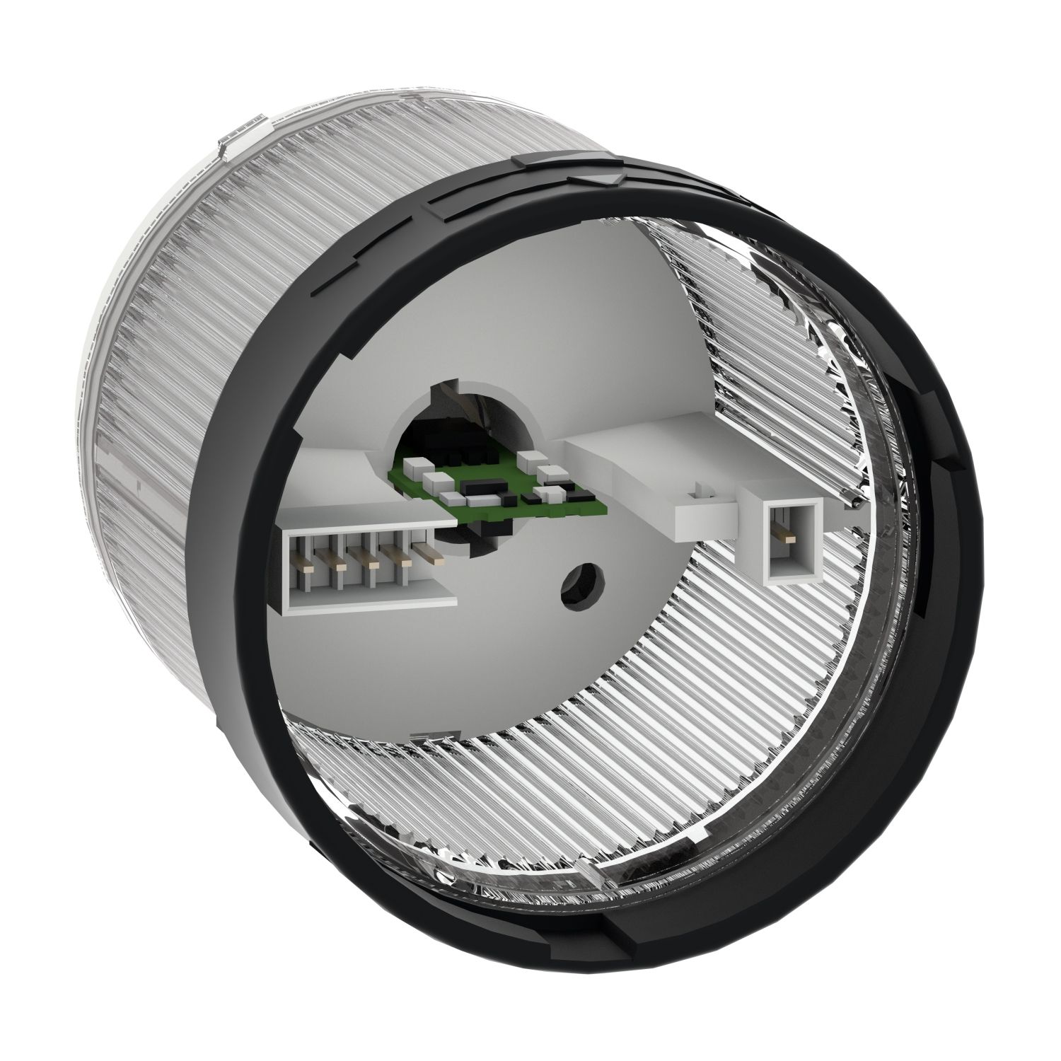 Picture of Indicator bank, Harmony XVB, illuminated unit, plastic, clear, 70mm, steady, integral LED, 230V AC