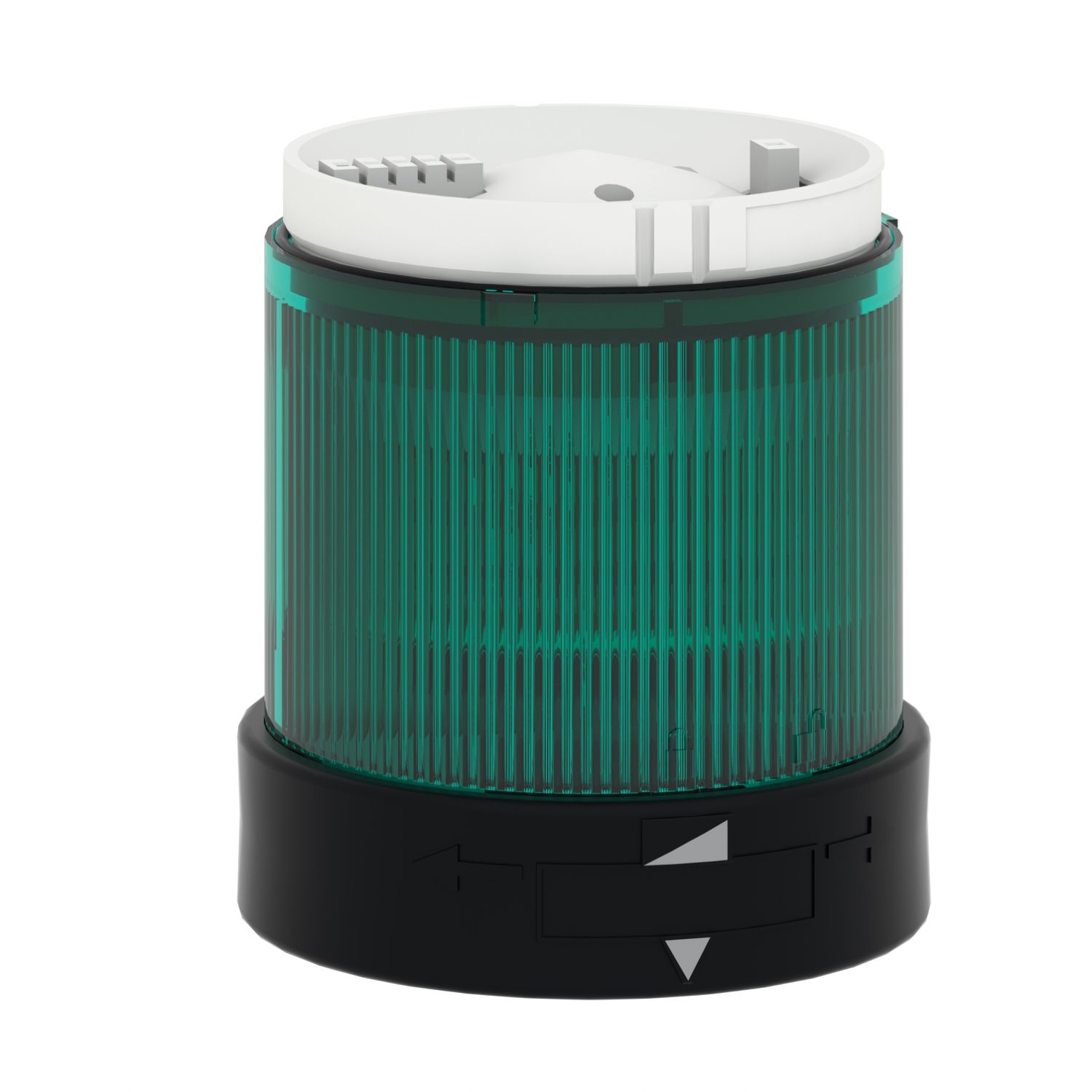 Picture of Indicator bank, Harmony XVB, illuminated unit, plastic, green, 70mm, steady, integral LED, 120V AC