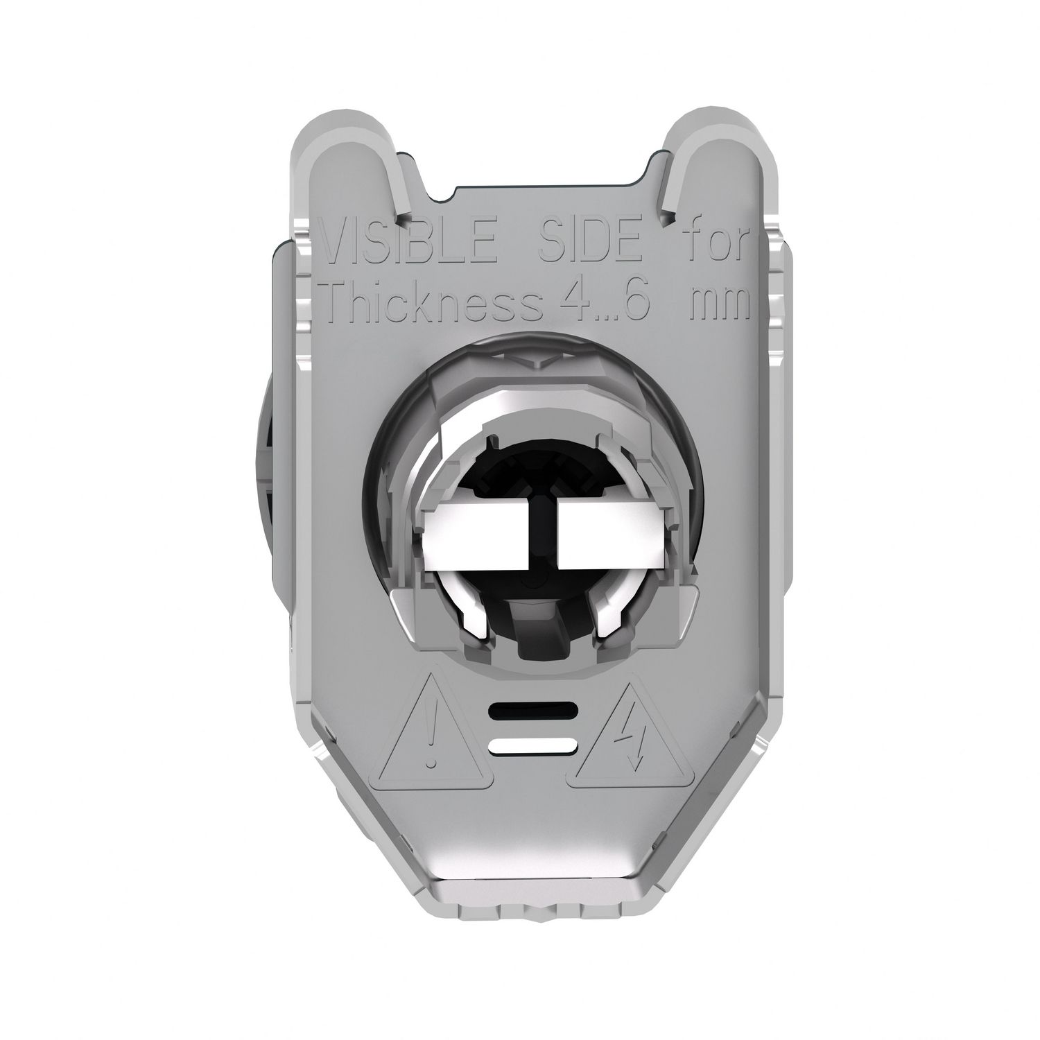 Picture of Head for selector switch, Harmony XB4, black handle, flush, 30mm, 3 positions, spring return