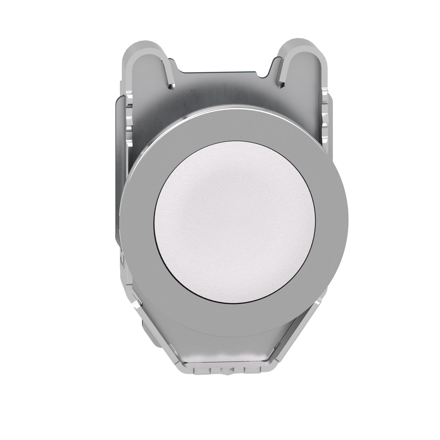 Picture of Flush mounted push button head, Harmony XB4, metal, white, 30mm, spring return, unmarked