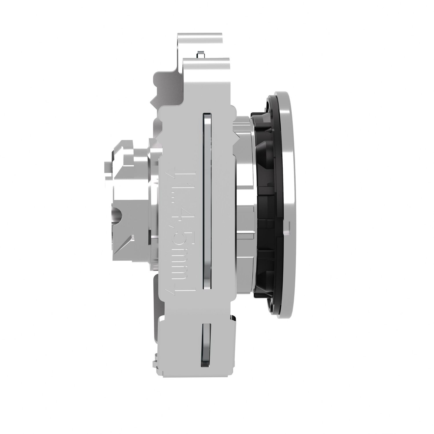 Picture of Head for illuminated push button, Harmony XB4, metal, orange flush, 30mm, spring return, universal LED, unmarked