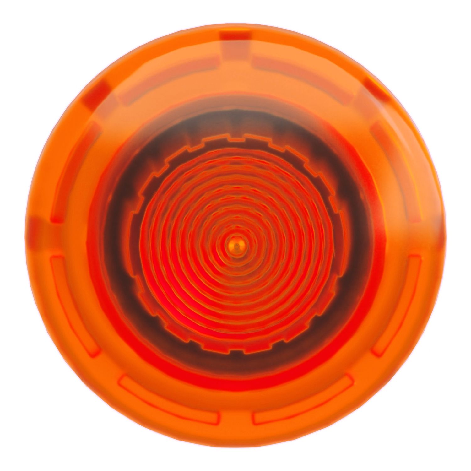 Picture of Head for illuminated push button, Harmony XB4, metal, orange muhroom 40mm, 22mm, universal LED, latching push pull