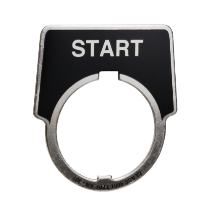 Picture of Legend, Harmony 9001K, Harmony 9001SK, 30mm, aluminium, black with silver letters, 44x50mm, marking START