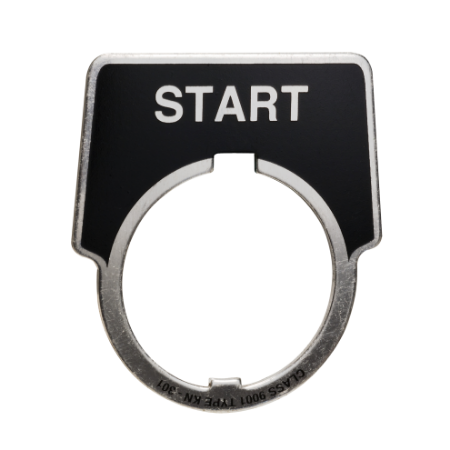 Picture of Legend, Harmony 9001K, Harmony 9001SK, 30mm, aluminium, black with silver letters, 44x50mm, marking START