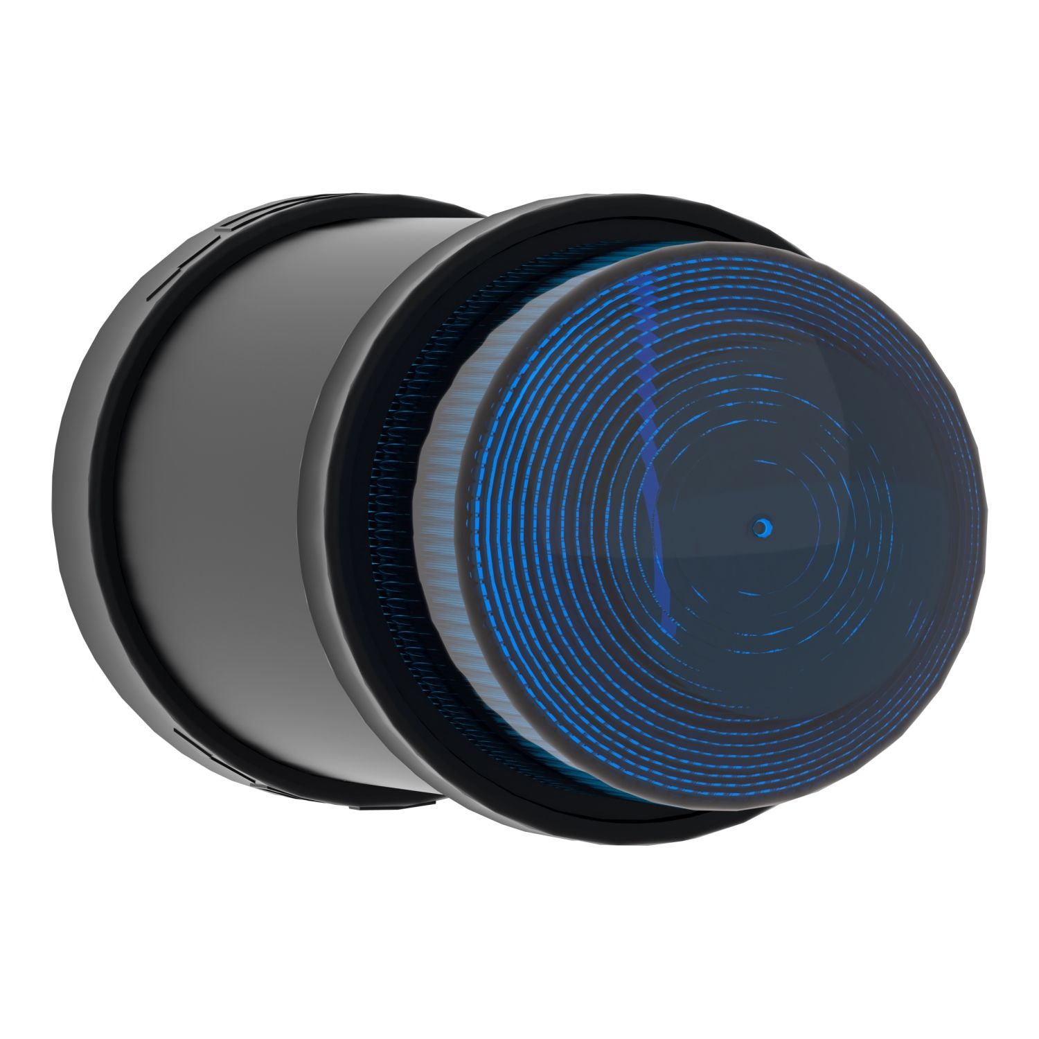 Picture of Indicator bank, Harmony XVB, illuminated unit, plastic, blue, 70mm, integral flash discharge tube, 5joule, 230V AC