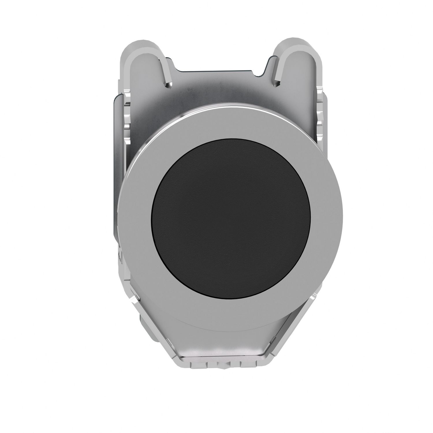Picture of Flush mounted push button head, Harmony XB4, metal, black, 30mm, spring return, unmarked