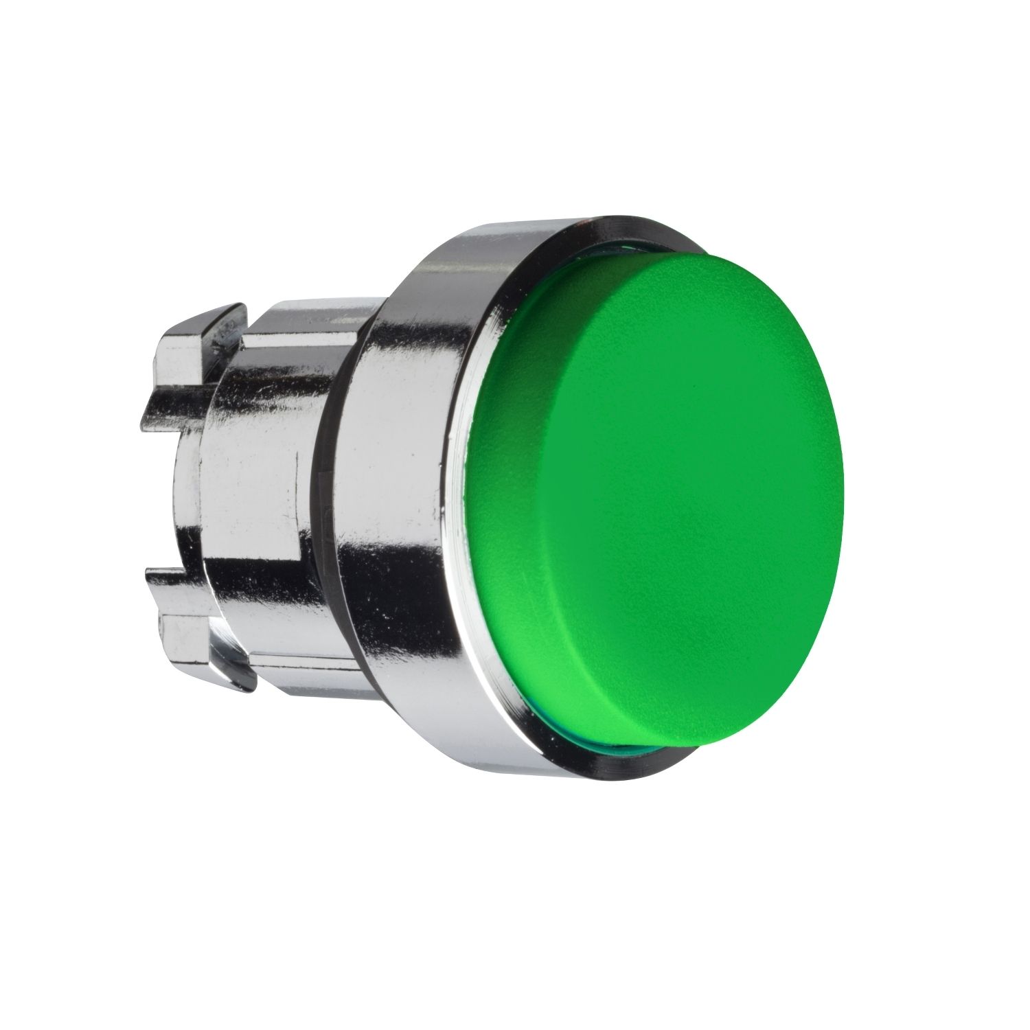 Picture of Push button head, Harmony XB4, metal, projecting, green, 22mm, spring return, unmarked