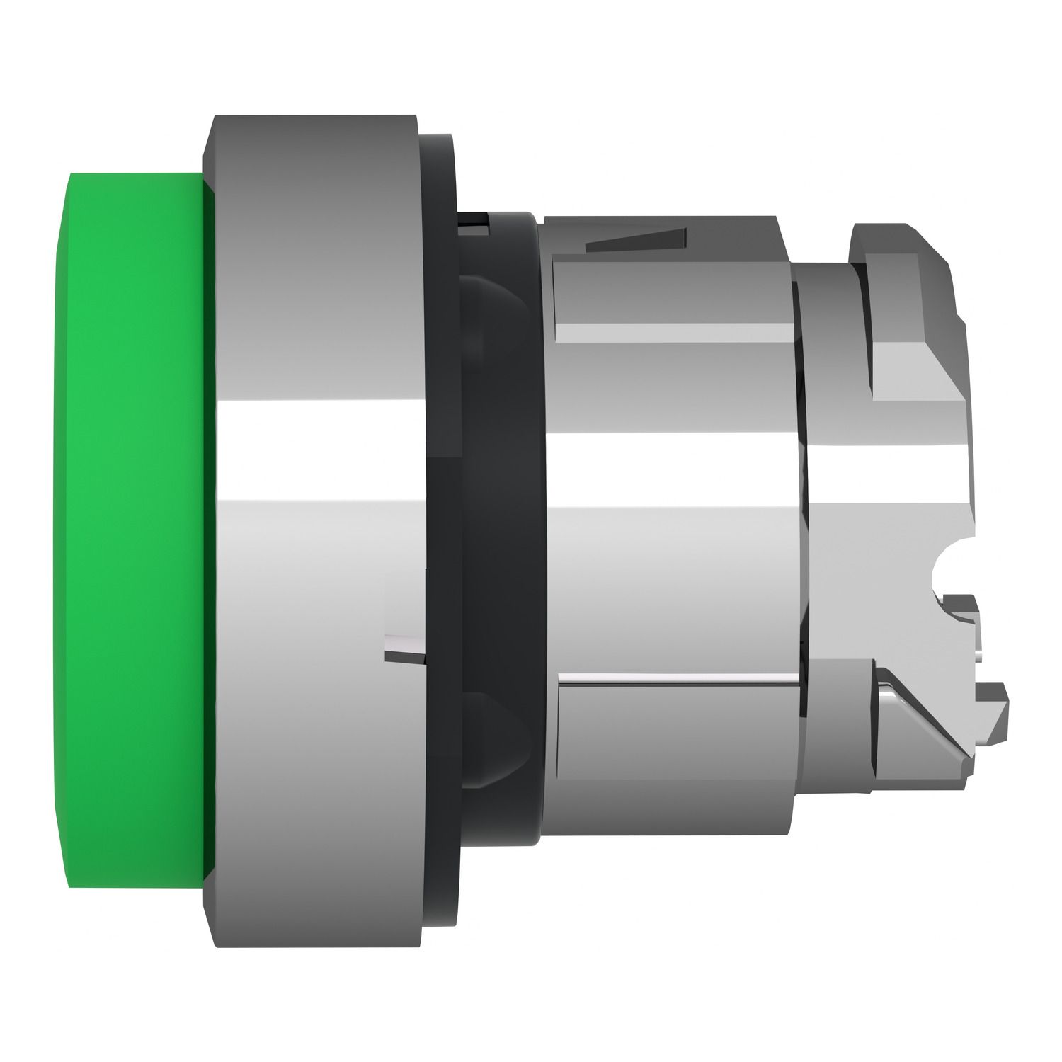 Picture of Push button head, Harmony XB4, metal, projecting, green, 22mm, spring return, unmarked