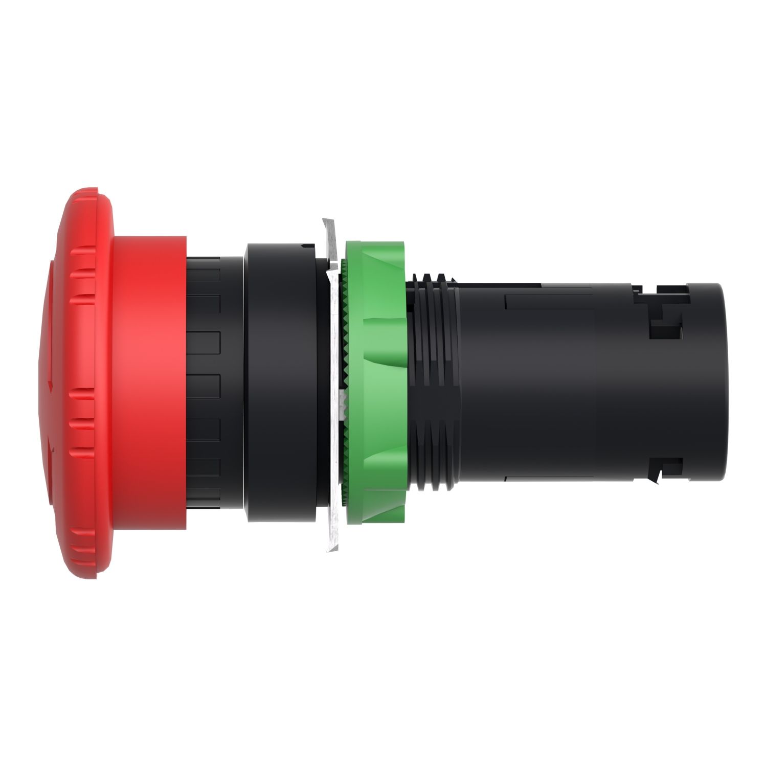 Picture of Emergency switching off monolithic push button, Harmony XB7, 22mm, red mushroom head 40mm, turn to release, 1NC