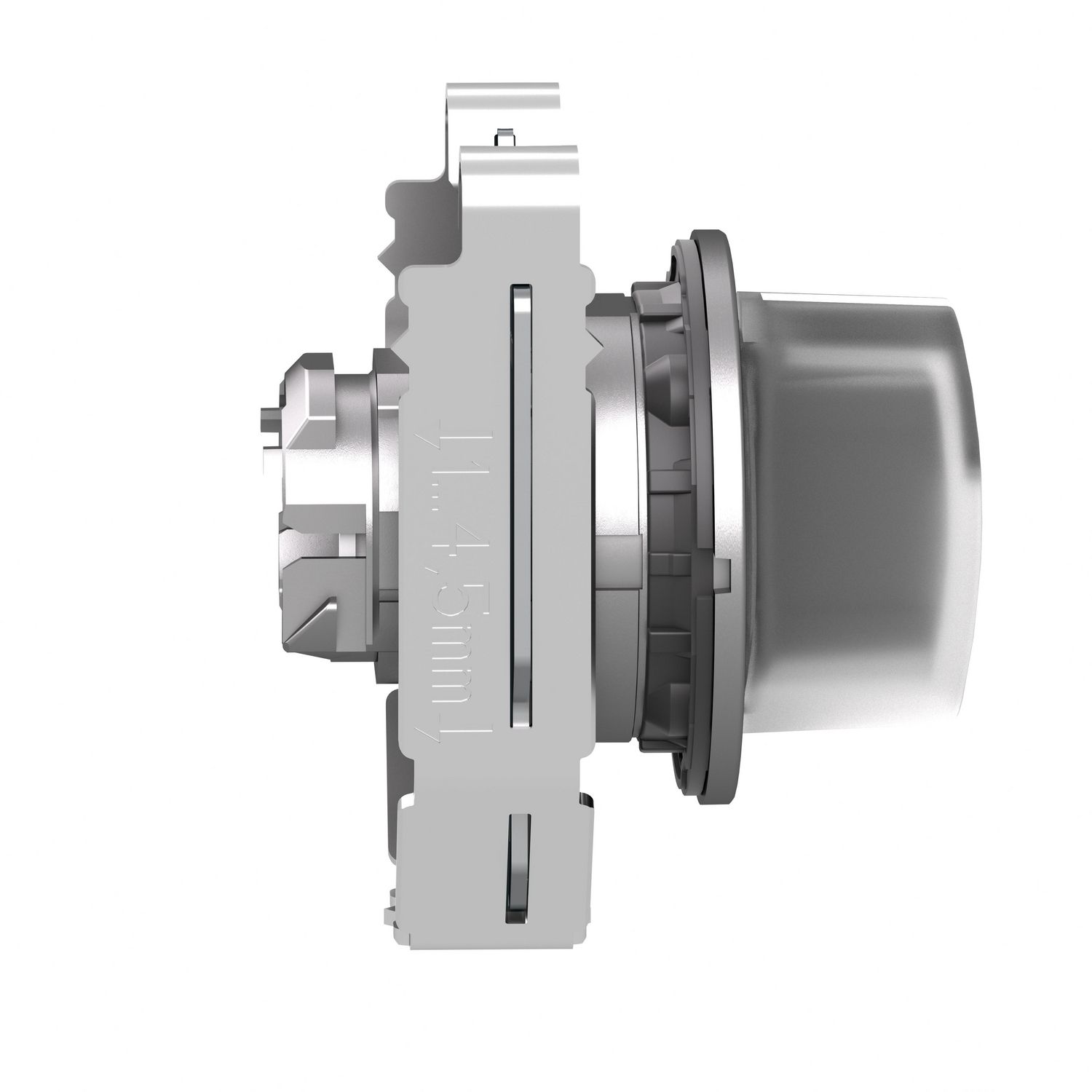 Picture of Head for illuminated selector switch, Harmony XB4, metal, white handle, flush mounted, 30mm, universal LED, 3 positions