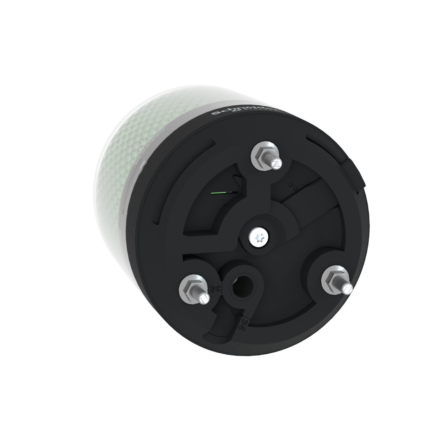 Picture of Illuminated beacon with buzzer, Harmony XVR, green, 100mm, 70...90dB, integral LED, 100...230V AC