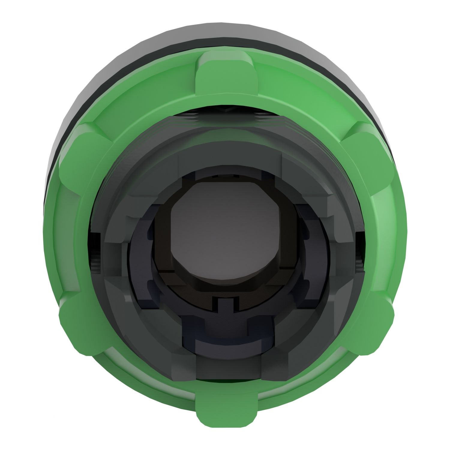 Picture of Head for illuminated push button, Harmony XB5, orange projecting, 22mm, universal LED, spring return, unmarked