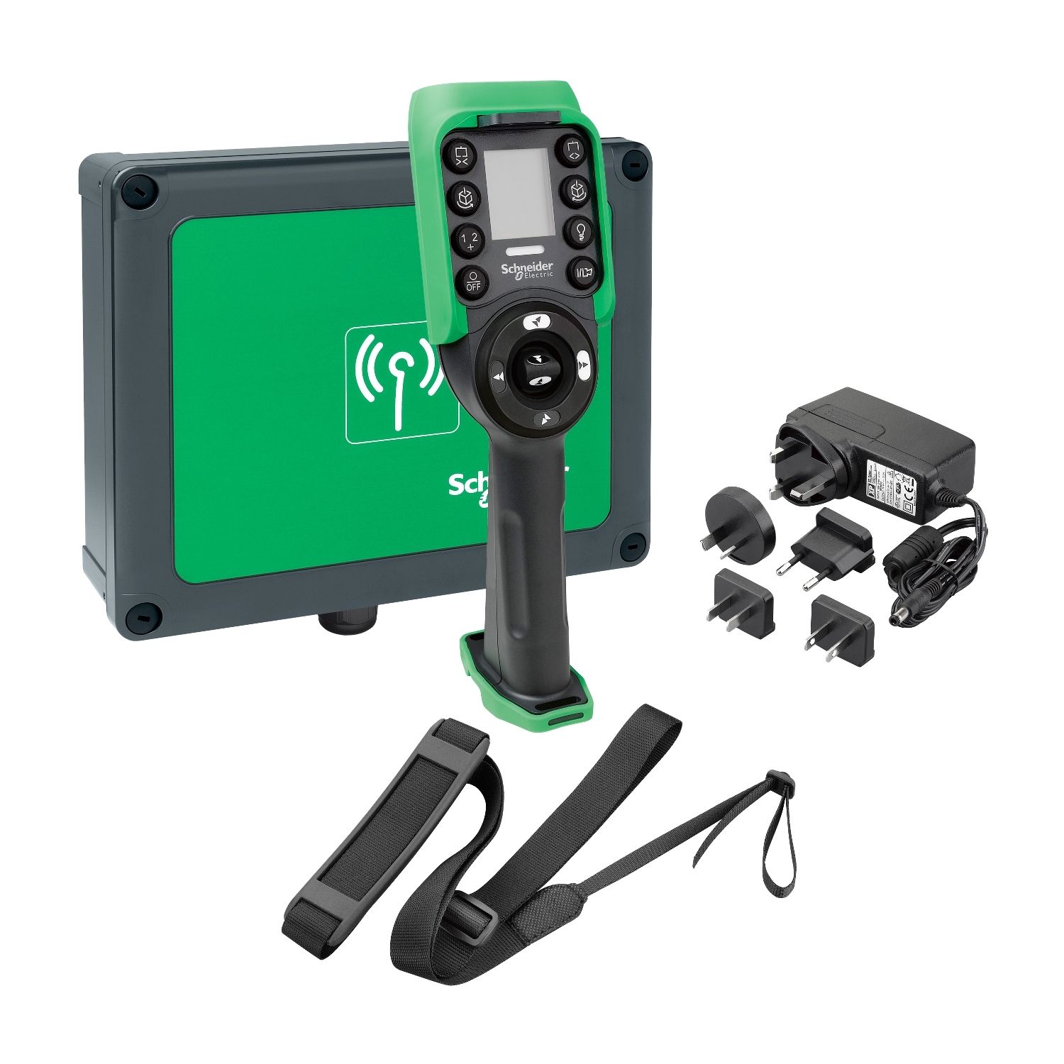 Picture of Standard Xsystem with charger, Harmony eXLhoist, shoulder belt, cable USB/RJ45 and config software