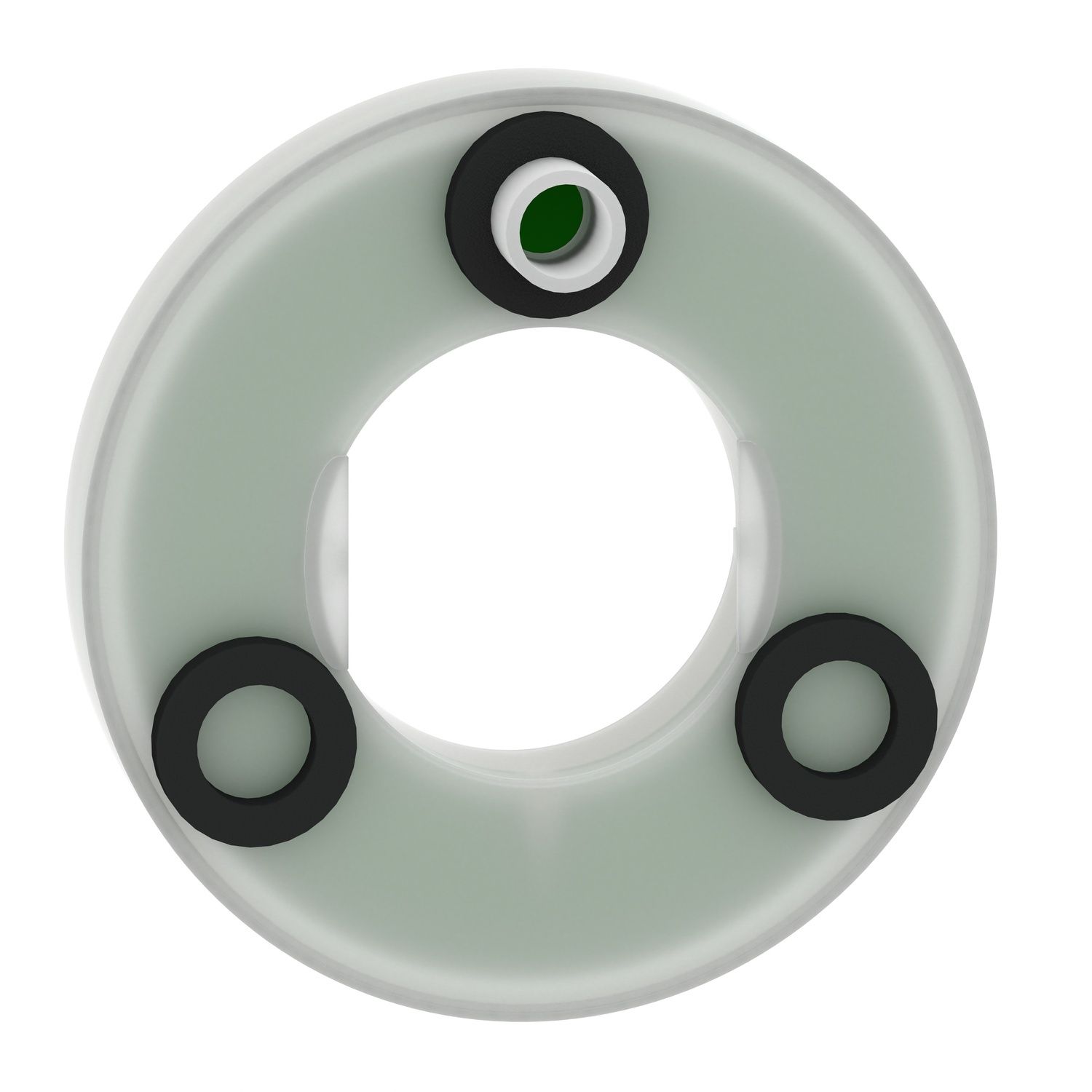 Picture of Illuminated unmarked legend ring, Harmony XB5, 60mm, plastic, yellow, white or red integral LED, 24V AC DC