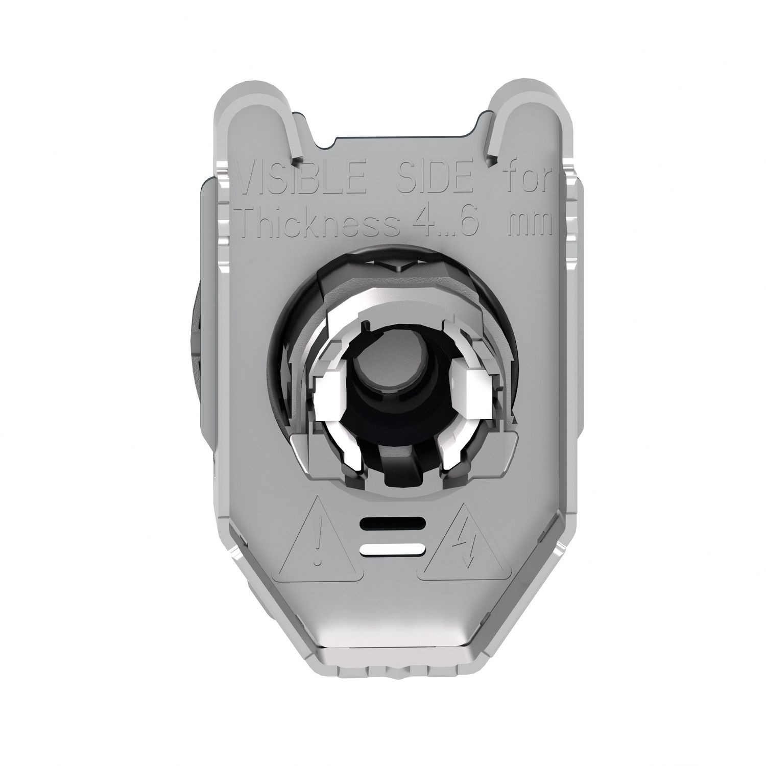 Picture of Head for illuminated selector switch, Harmony XB4, metal, blue handle, flush mounted, 30mm, universal LED, 3 positions