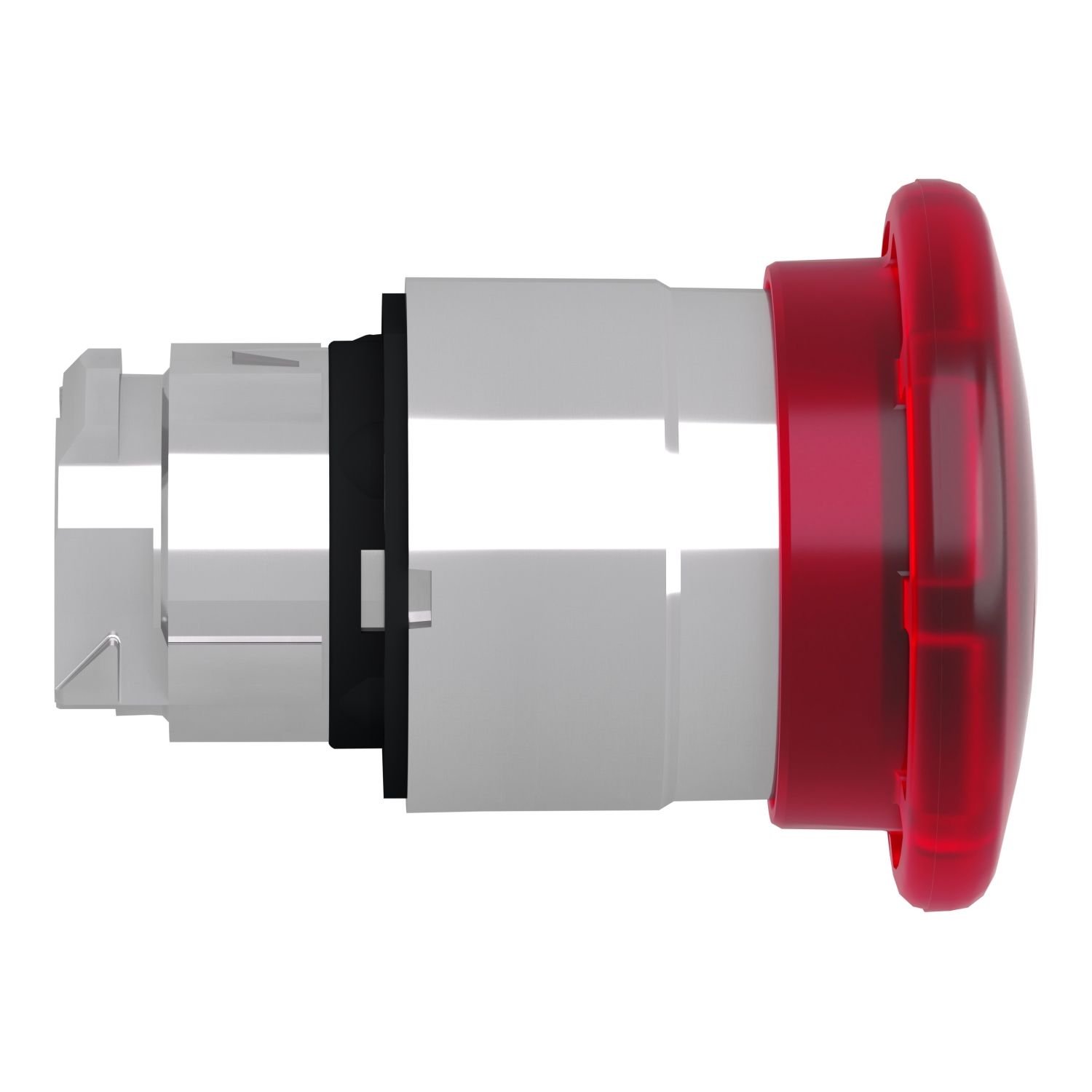 Picture of Head for illuminated emergency switching off push button, Harmony XB4, metal, red mushroom 40mm, 22mm, universal LED, push pull