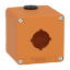 Picture of Empty control station, Harmony XAP, XB2 SL, zinc alloy, orange, M20, 1 cut out 30mm with notches, 80x80 x77mm, UL cULus