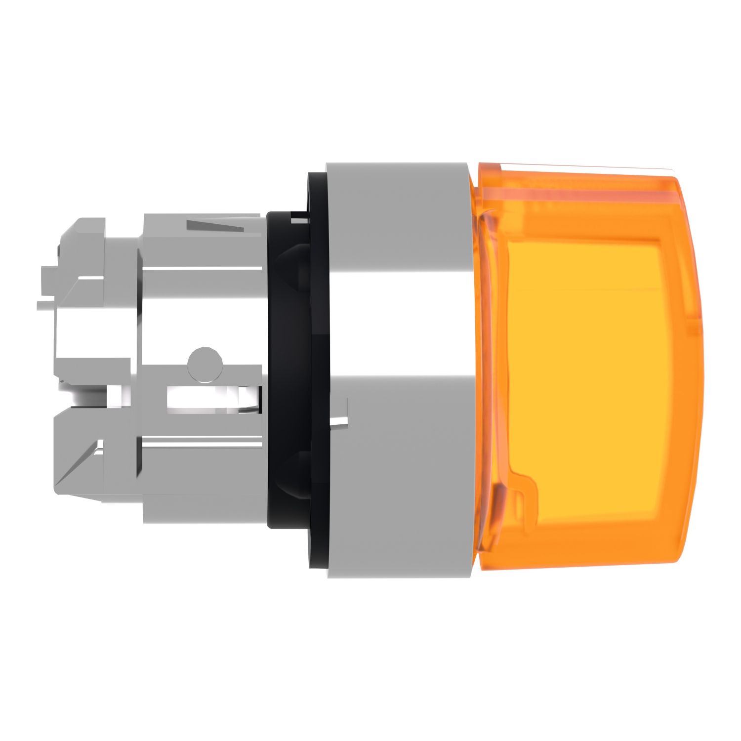 Picture of Head for illuminated selector switch, Harmony XB4, metal, orange handle, 22mm, universal LED, 3 positions, right to center