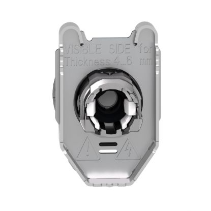 Picture of Head for illuminated selector switch, Harmony XB4, metal, red handle, 30mm, universal LED, 2 positions, spring return